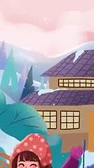 小雪节日视频海报视频的预览图